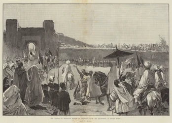 Le retour du sultan du Maroc à Mequinez de son pèlerinage à Muley Edris